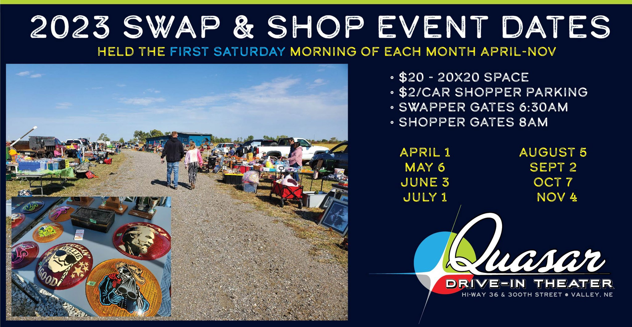 2023 Swap & Shop Event Dates